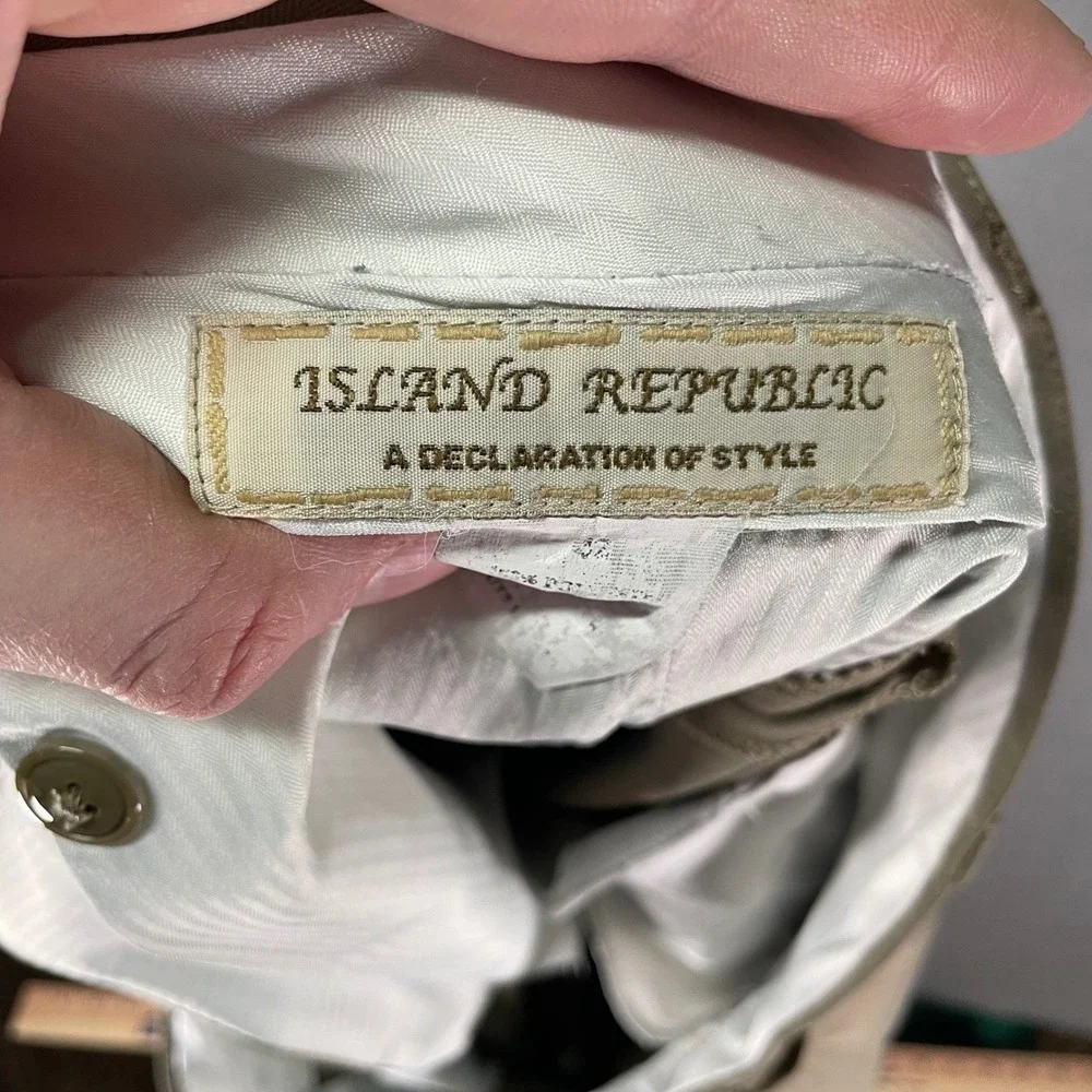 Mens Cargo Shorts Lot Size‎ 42 Island Republic Khaki Utility Hiking 2 Pair